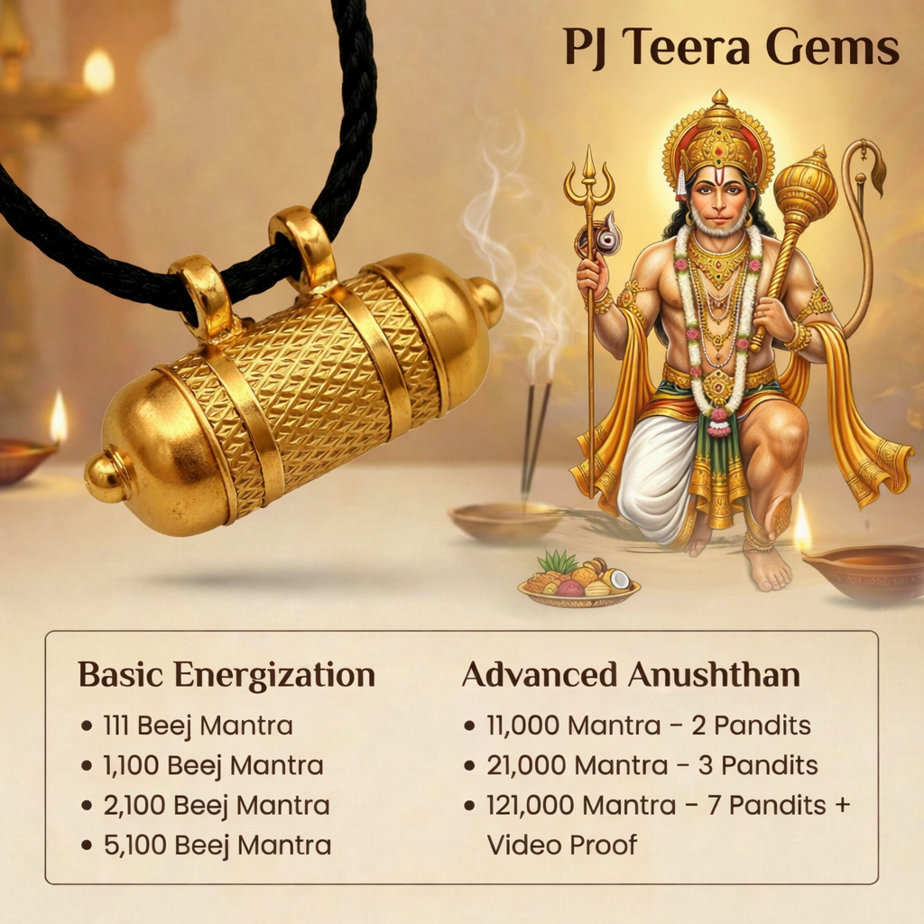 Hanuman Kavach | Vedic Protection Amulet Pendant